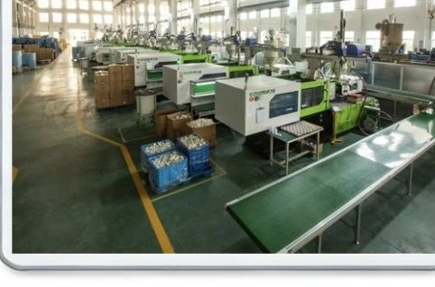 Injection molding production lines at the Uplastech factory